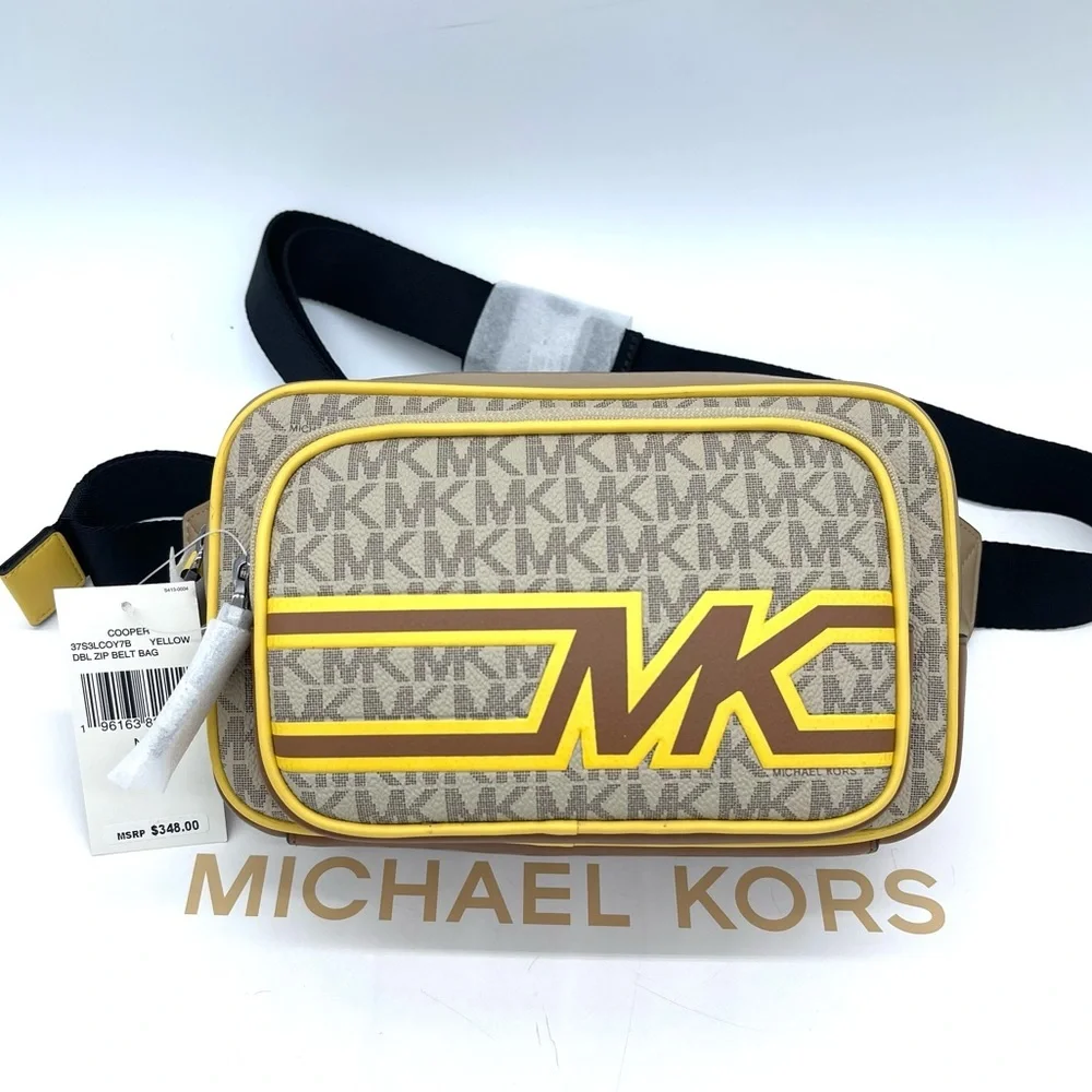 Michael Kors Cooper Double Zip Signature Belt Bag - Picture 2 of 11